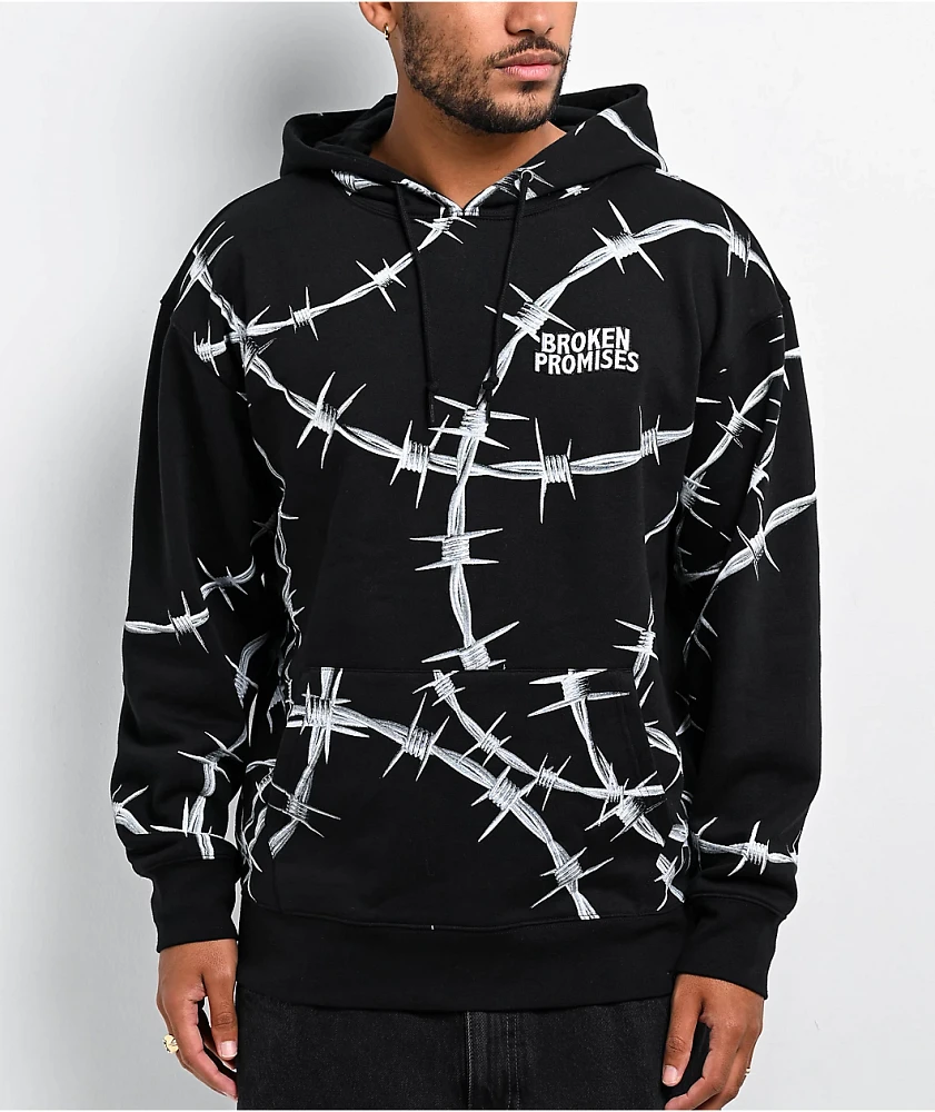 Broken Promises Wired Black Hoodie | Arden Fair