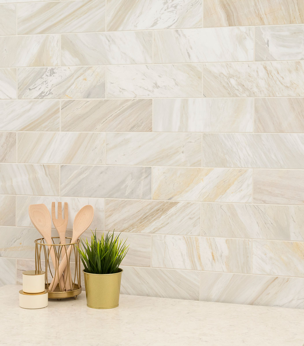 Athena Gold Tile 4x12 - MSI Backsplash Tile
