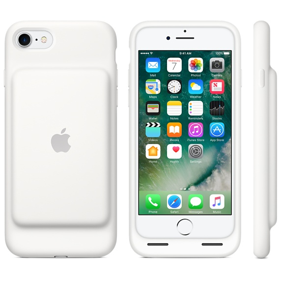 Apple iPhone 7/8/SE Smart Battery Case, White - Multitronic