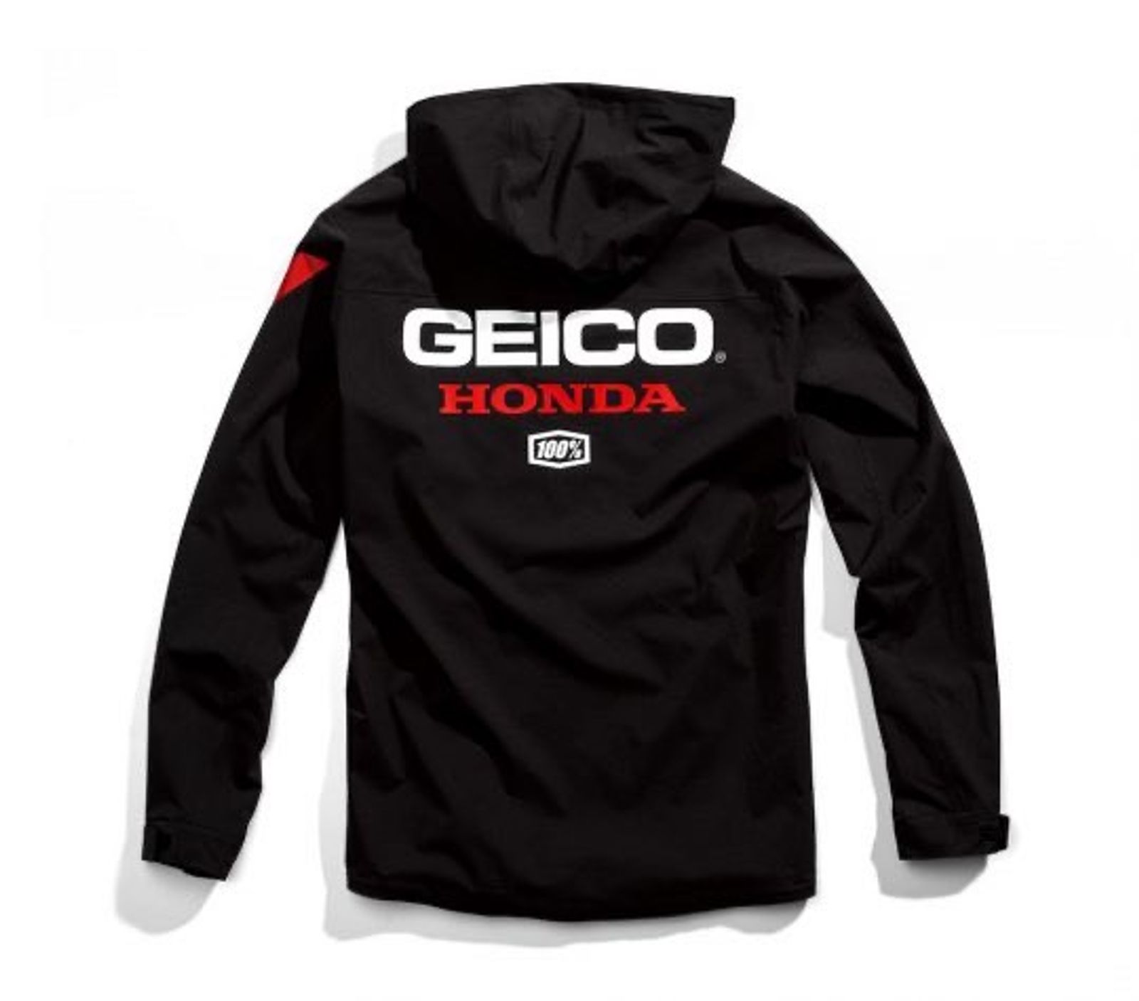 100% Geico Honda Kappa Hooded Team Jacket - Black / XL