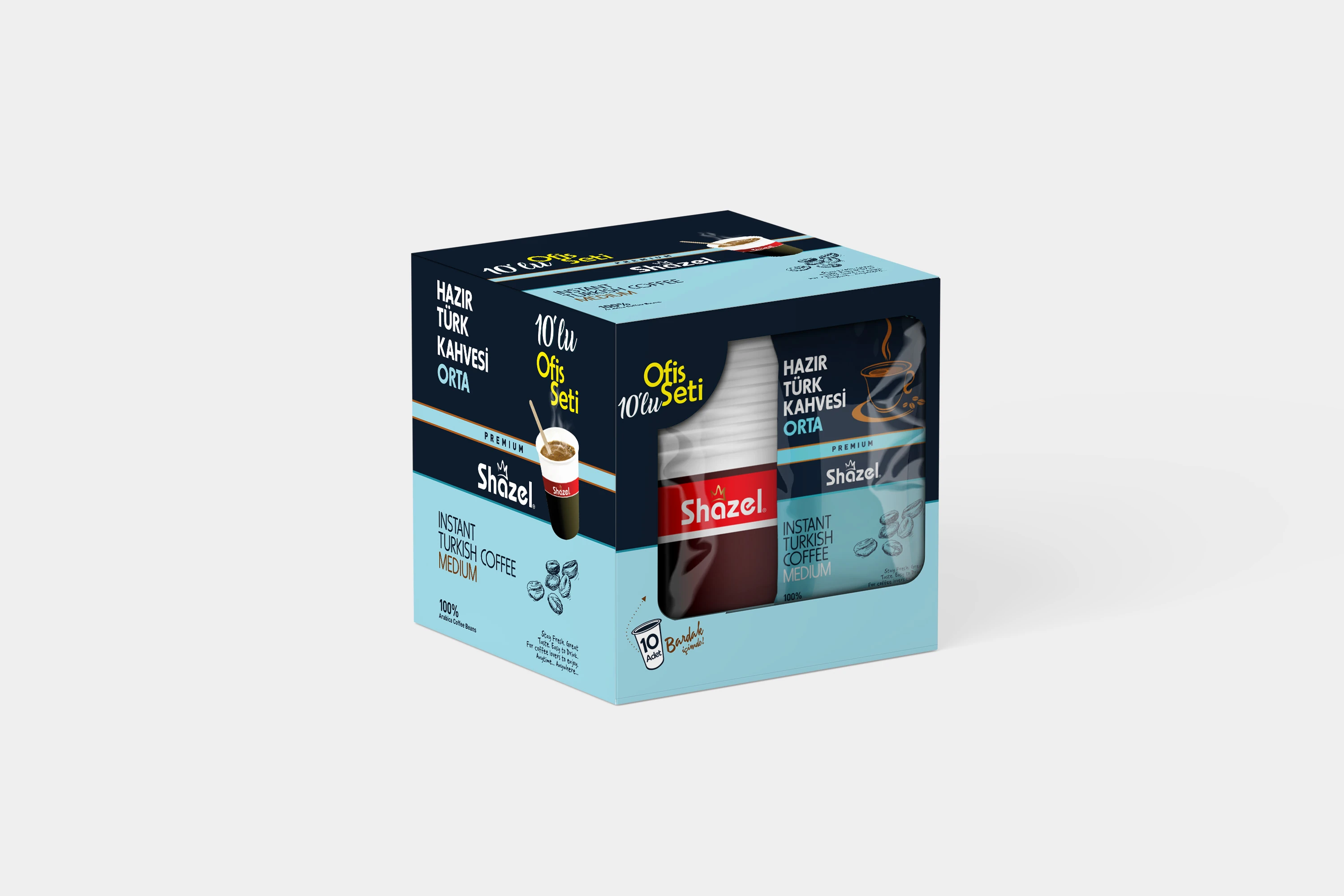 Hazır Türk Kahvesi Orta Ofis Seti 9g x 10 adet x 12 kutu