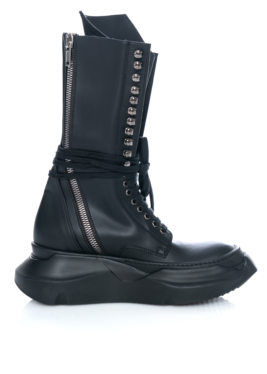 DRKSHDW by Rick Owens, high lace up boot in military look | NOBANANAS
