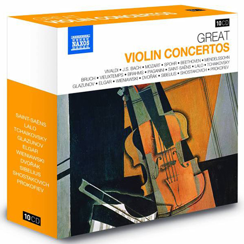 GREAT VIOLIN CONCERTOS (10-CD Box Set) - 8.501058 | Discover more