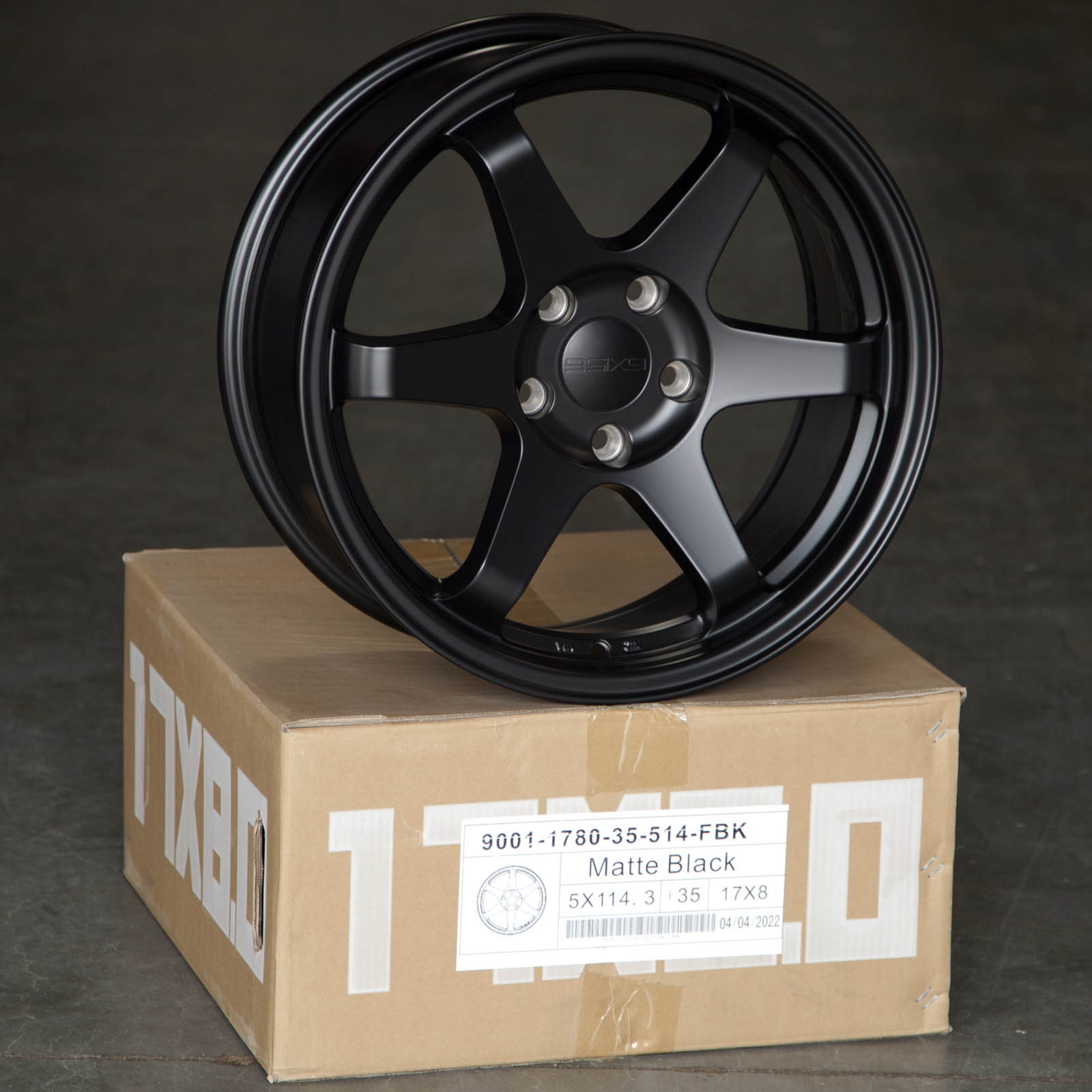 9SIX9 Wheels: SIX-1 17x8 5x114.3 Matte Black Rims et35