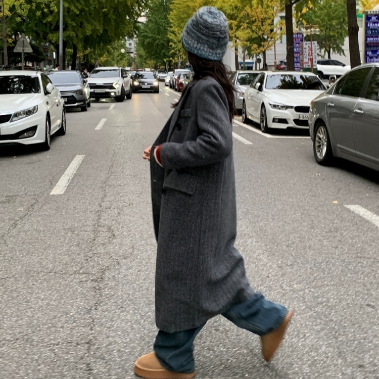 ウールヘリンボーンオーバーサイズコート | ファッション通販サイト NUGU