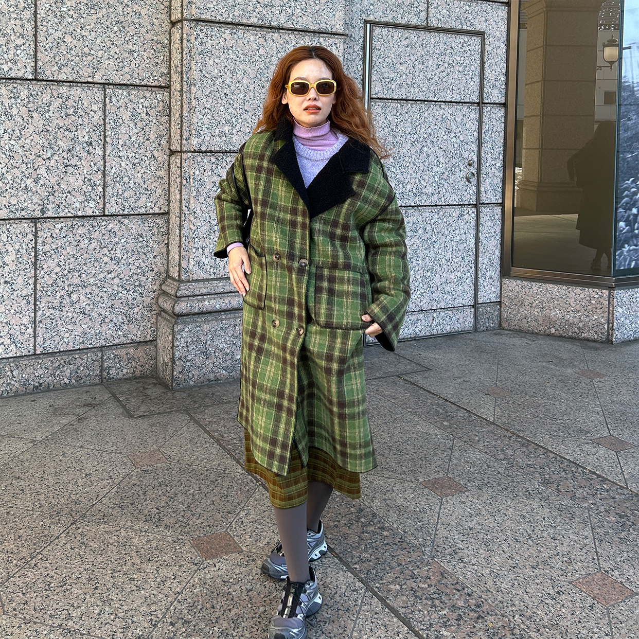 チェックロングコート | ファッション通販サイト NUGU