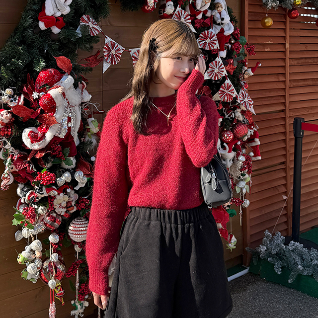 メランジラウンドネックニット | ファッション通販サイト NUGU