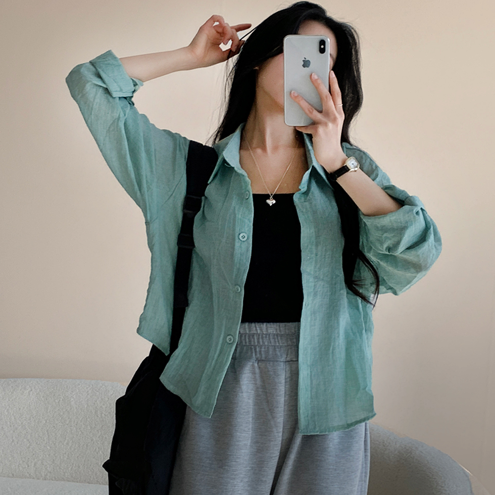 シースルーフィット長袖シャツ | ファッション通販サイト NUGU