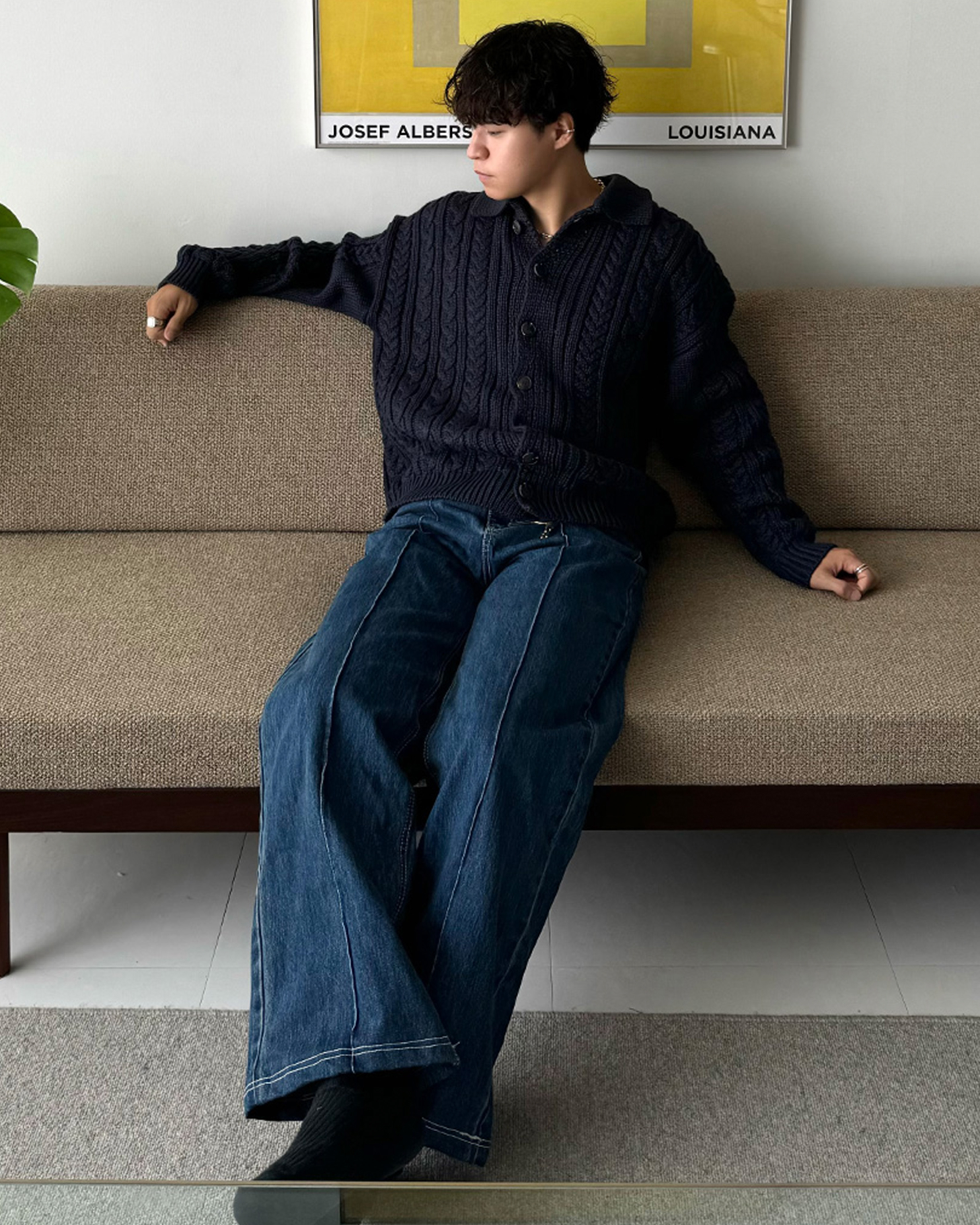 12回再販](ORIGINAL) ピンタックストレートデニムパンツ (medium blue