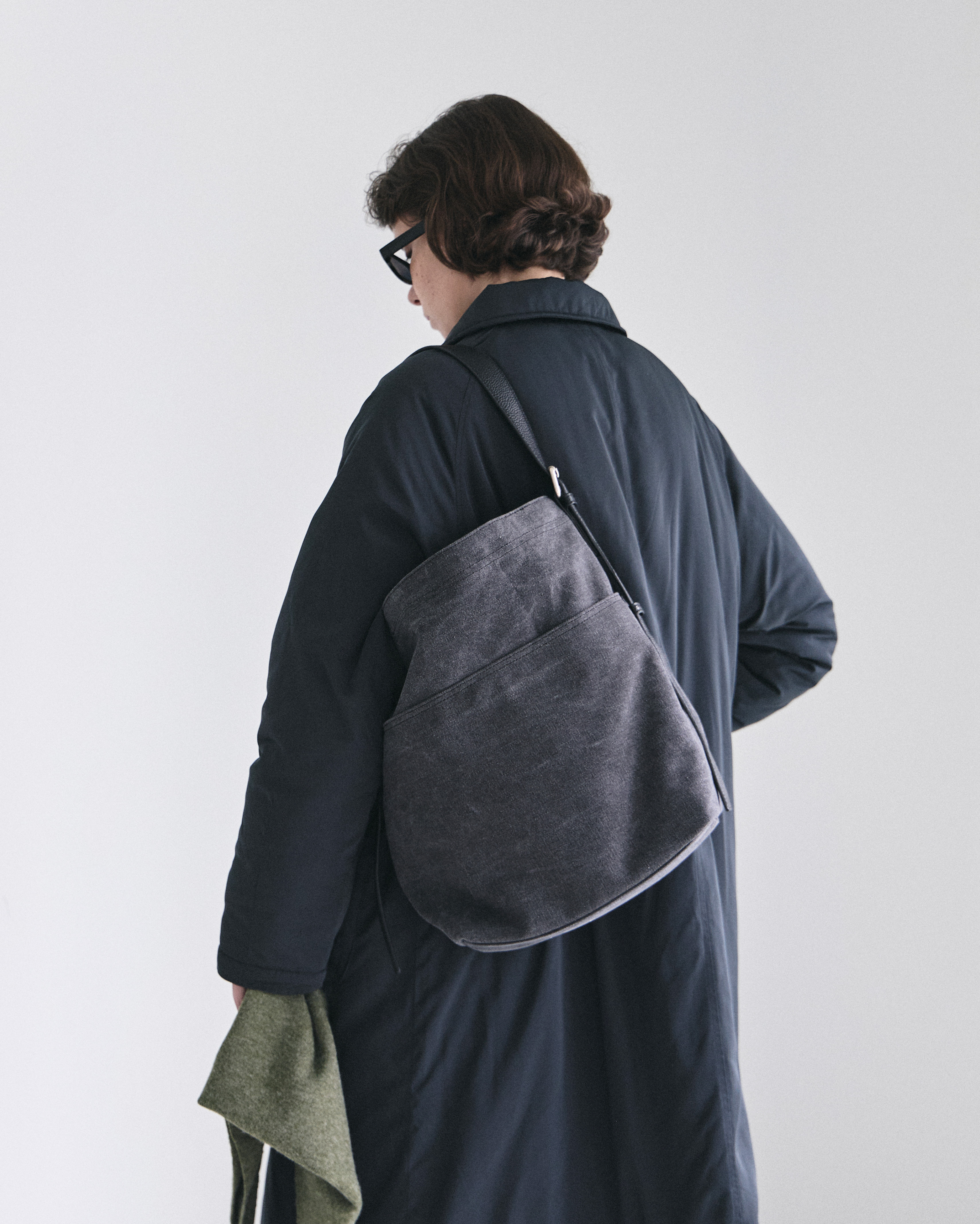 ORIGINAL) ウォッシュキャンバスショルダーバッグ (washing gray