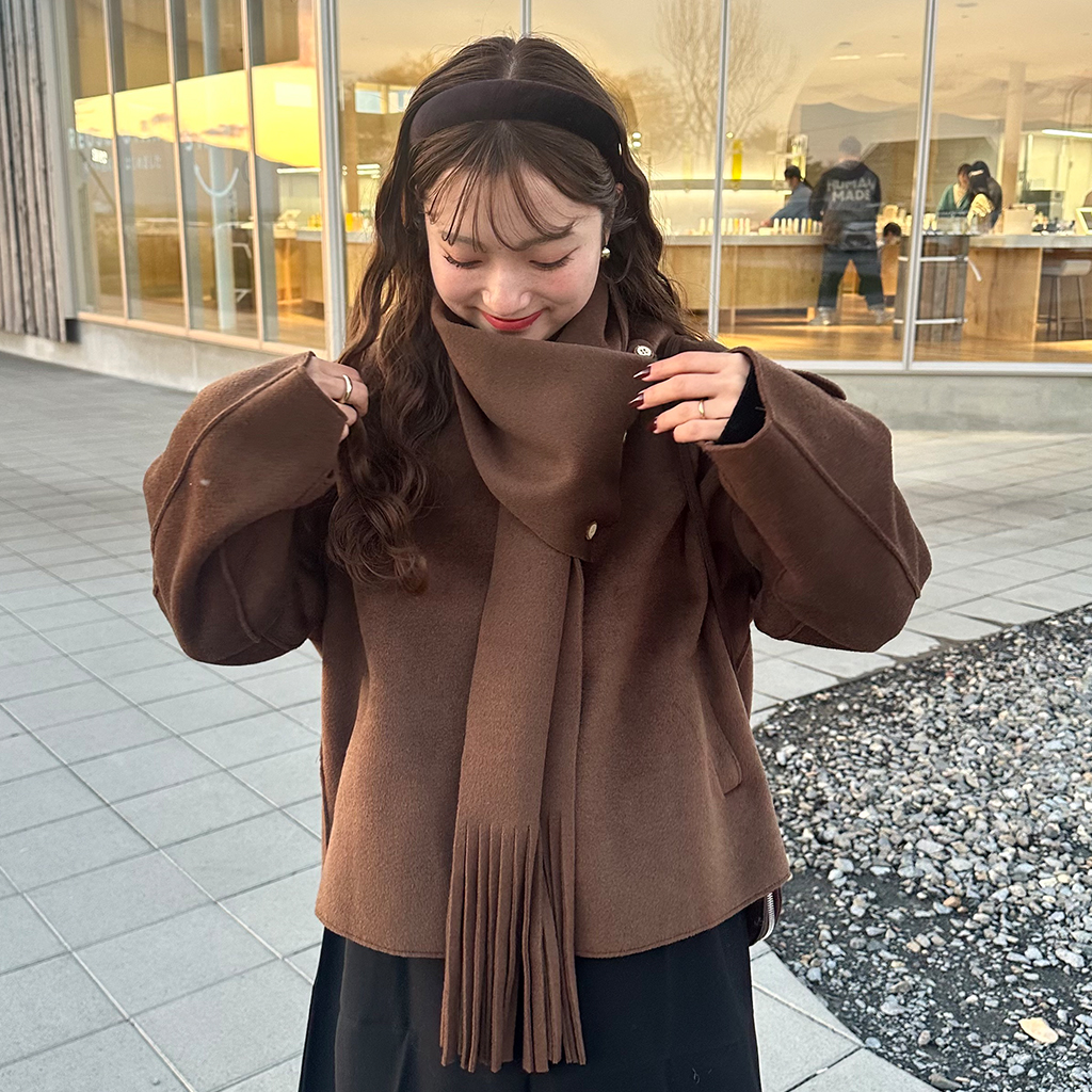 マフラーセットショートコート | ファッション通販サイト NUGU