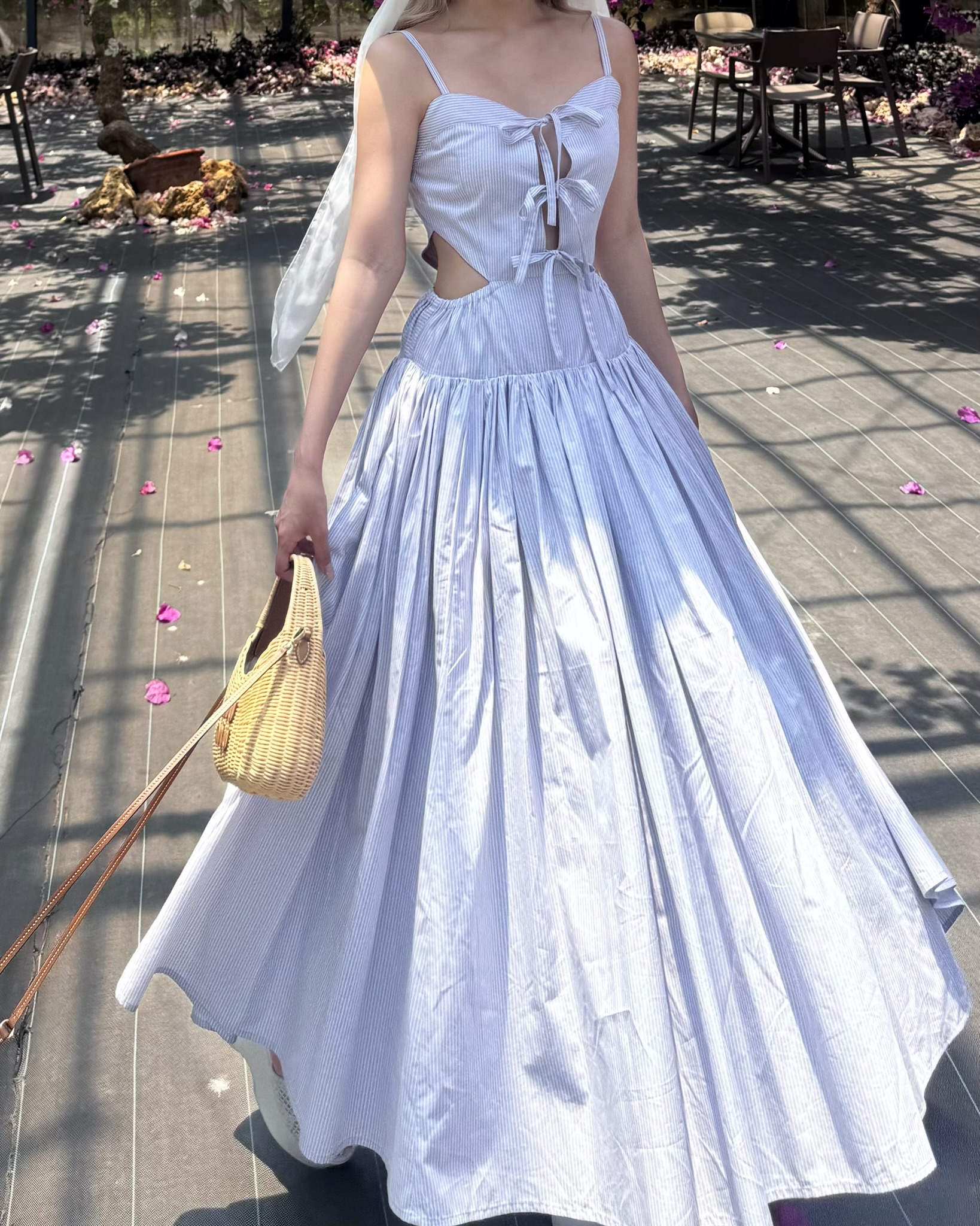 ribbon slit summer one-piece | ファッション通販サイト NUGU