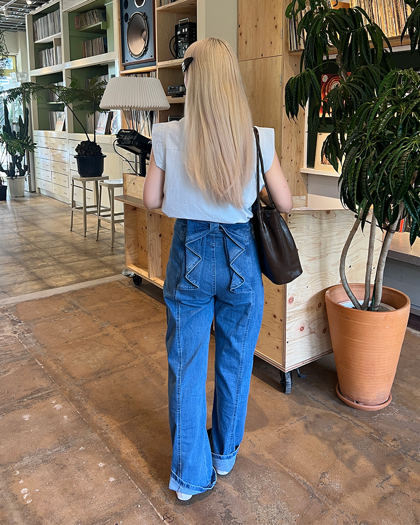 バックリボンフリルデニムパンツ | ファッション通販サイト NUGU