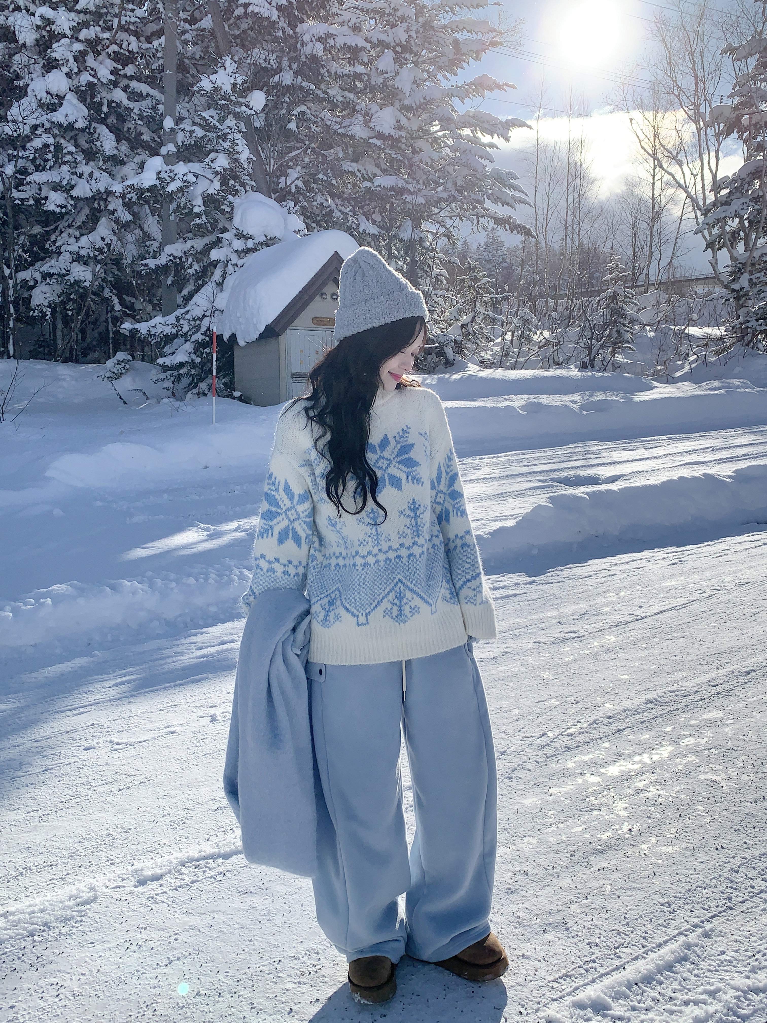 雪花ノルディック柄ニット | ファッション通販サイト NUGU