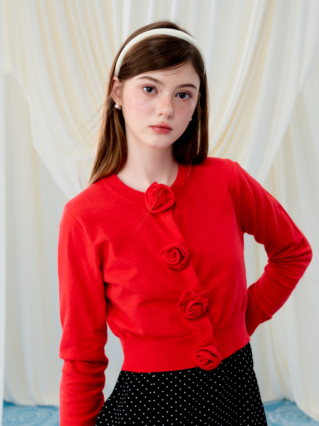 Rose flower motif cardigan | ファッション通販サイト NUGU