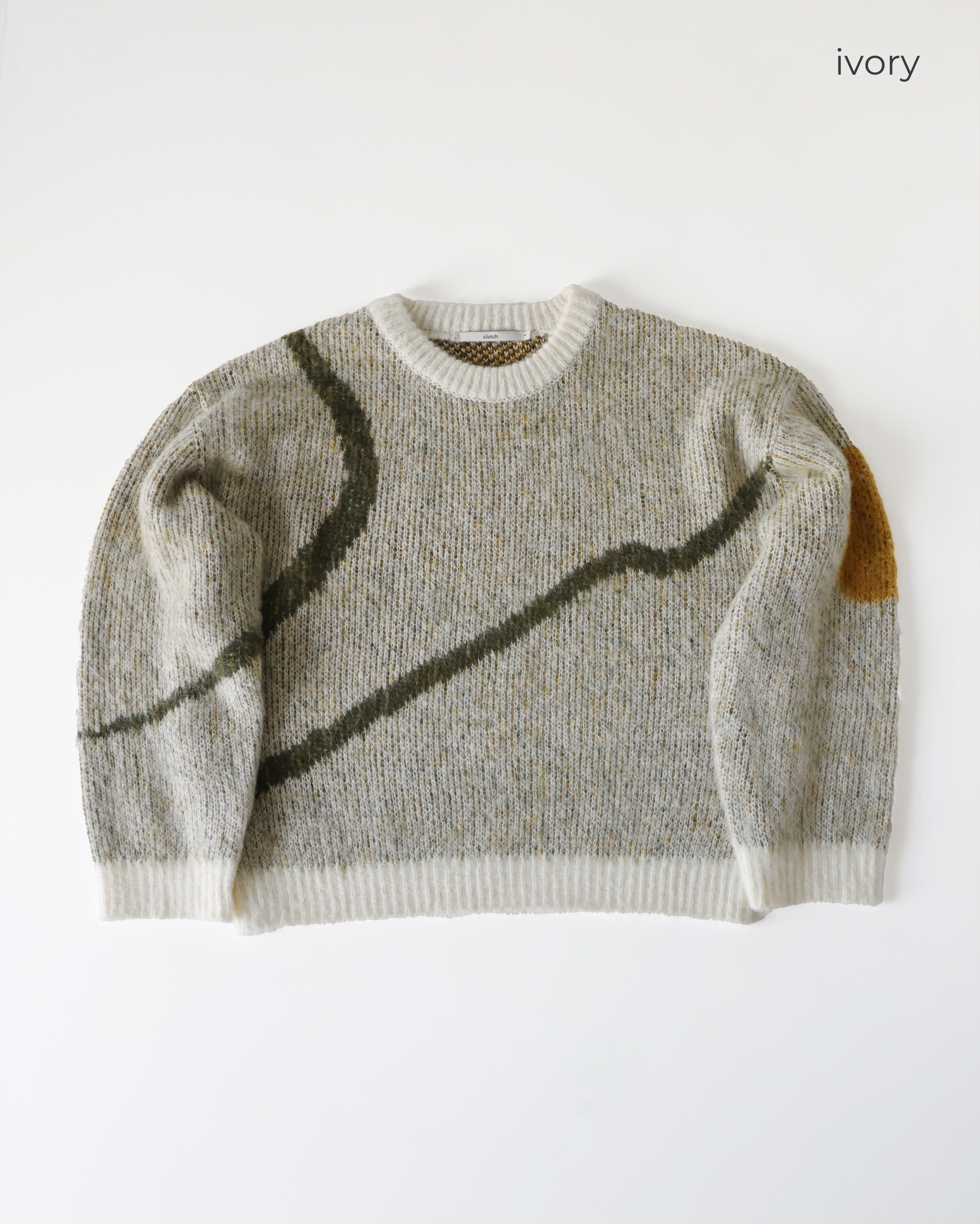 5回再販](ORIGINAL) ラインアートアルパカニット (ivory