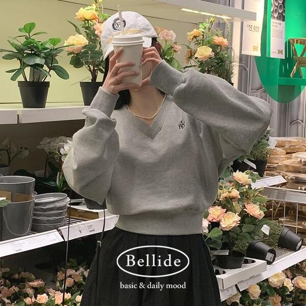 ORIGINAL) パステルVネッククロップドスウェット | ファッション通販