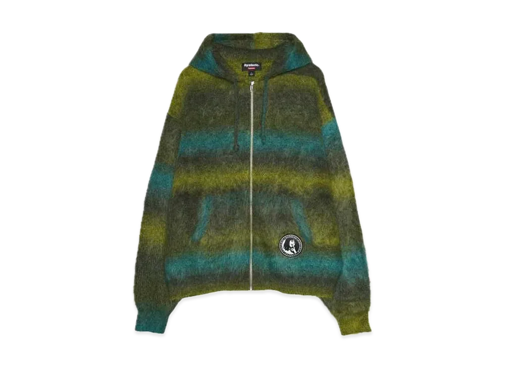 Supreme x HYSTERIC GLAMOUR Mohair Zip Up Hooded Sweater 