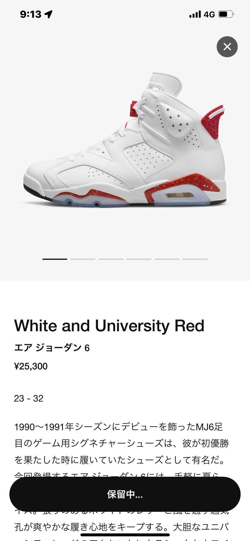 ナイキ エアジョーダン 6 