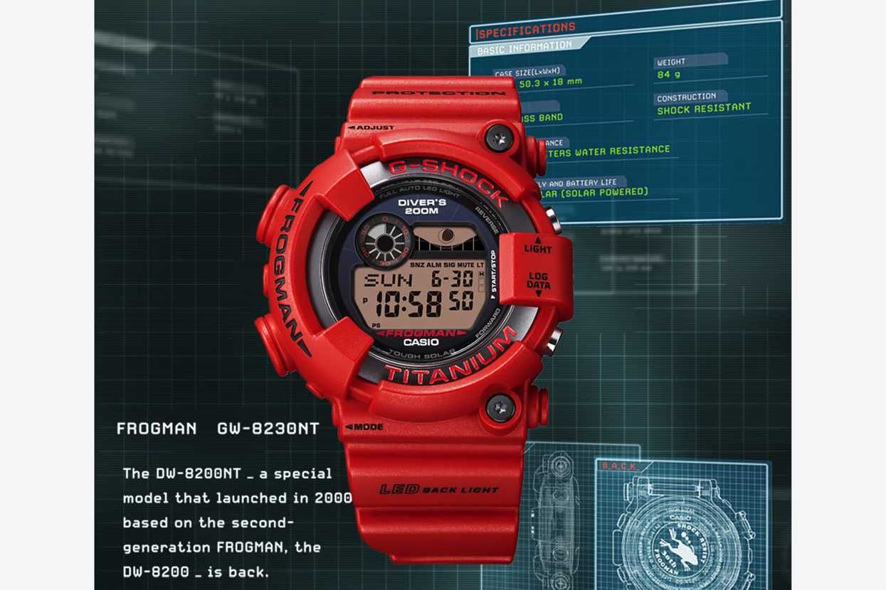 4/14発売｜G-SHOCK FROGMAN 30周年記念復刻「GW-8230NT-4JR」｜抽選