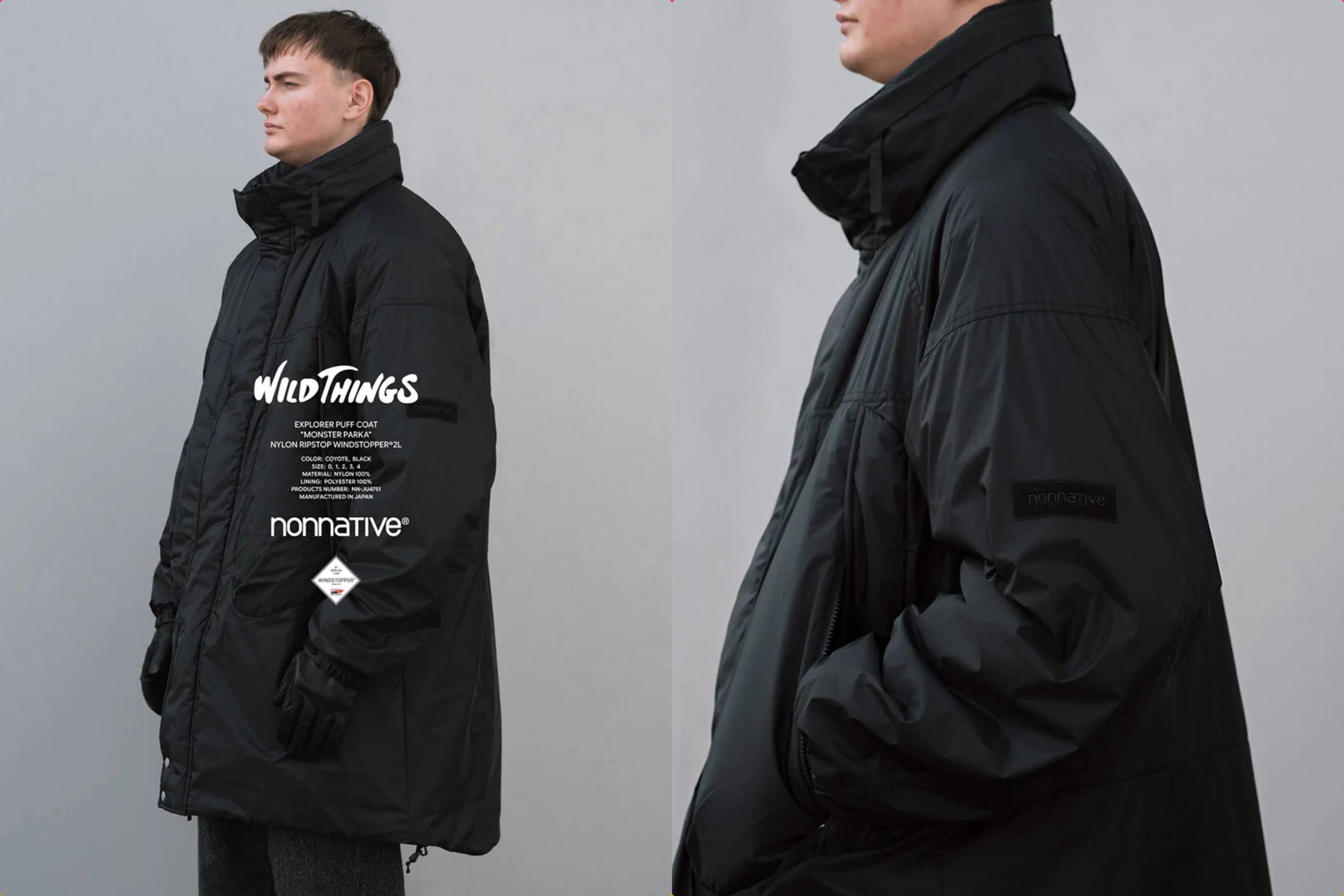 nonnative × WILD THINGSから、真冬の最強ギア「デナリ」&「モンスター