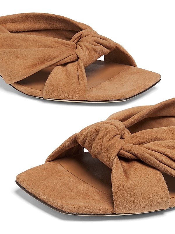 Jimmy Choo Avenue 50MM Suede Slip-On Sandals | Saks Fifth Avenue