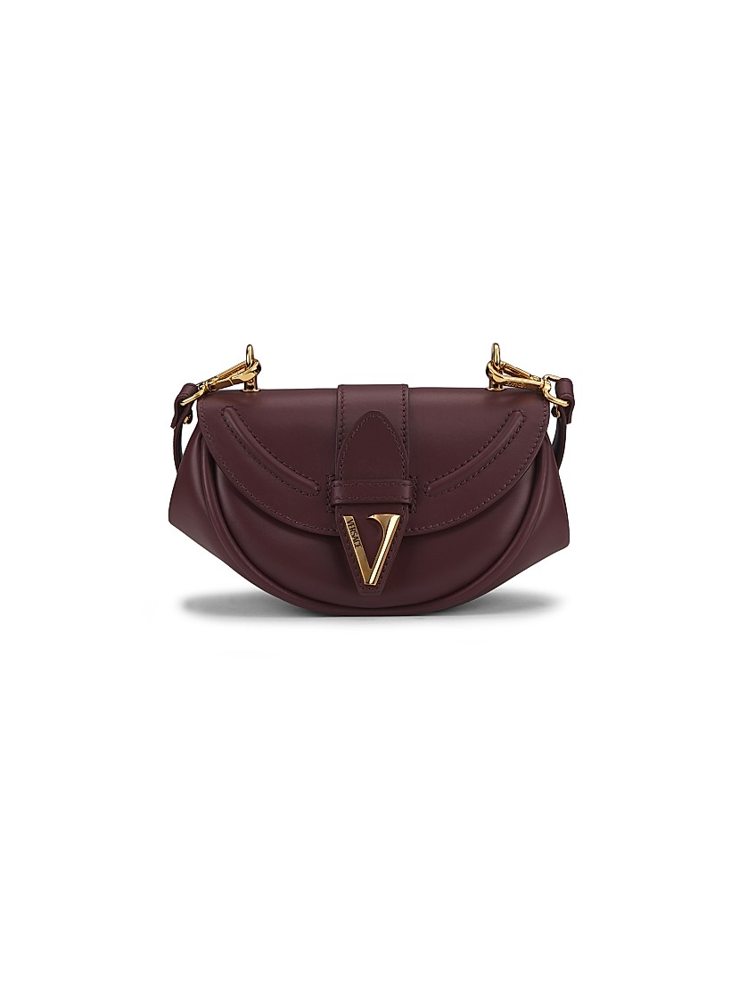 Versace Virtus Small Shoulder Leather Bag | Saks Fifth Avenue