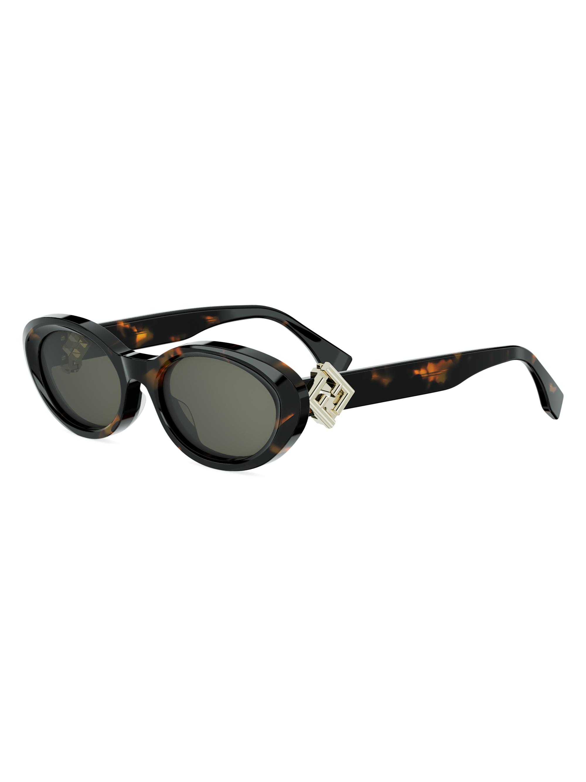 Fendi Diamond Black 53MM Oval Sunglasses | Saks Fifth Avenue