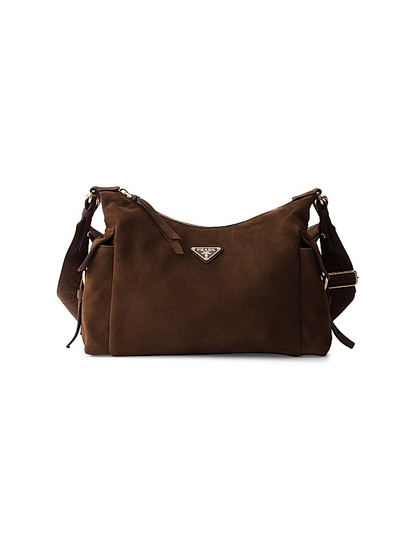 Prada Large Explore Suede Shoulder Bag | Saks Fifth Avenue