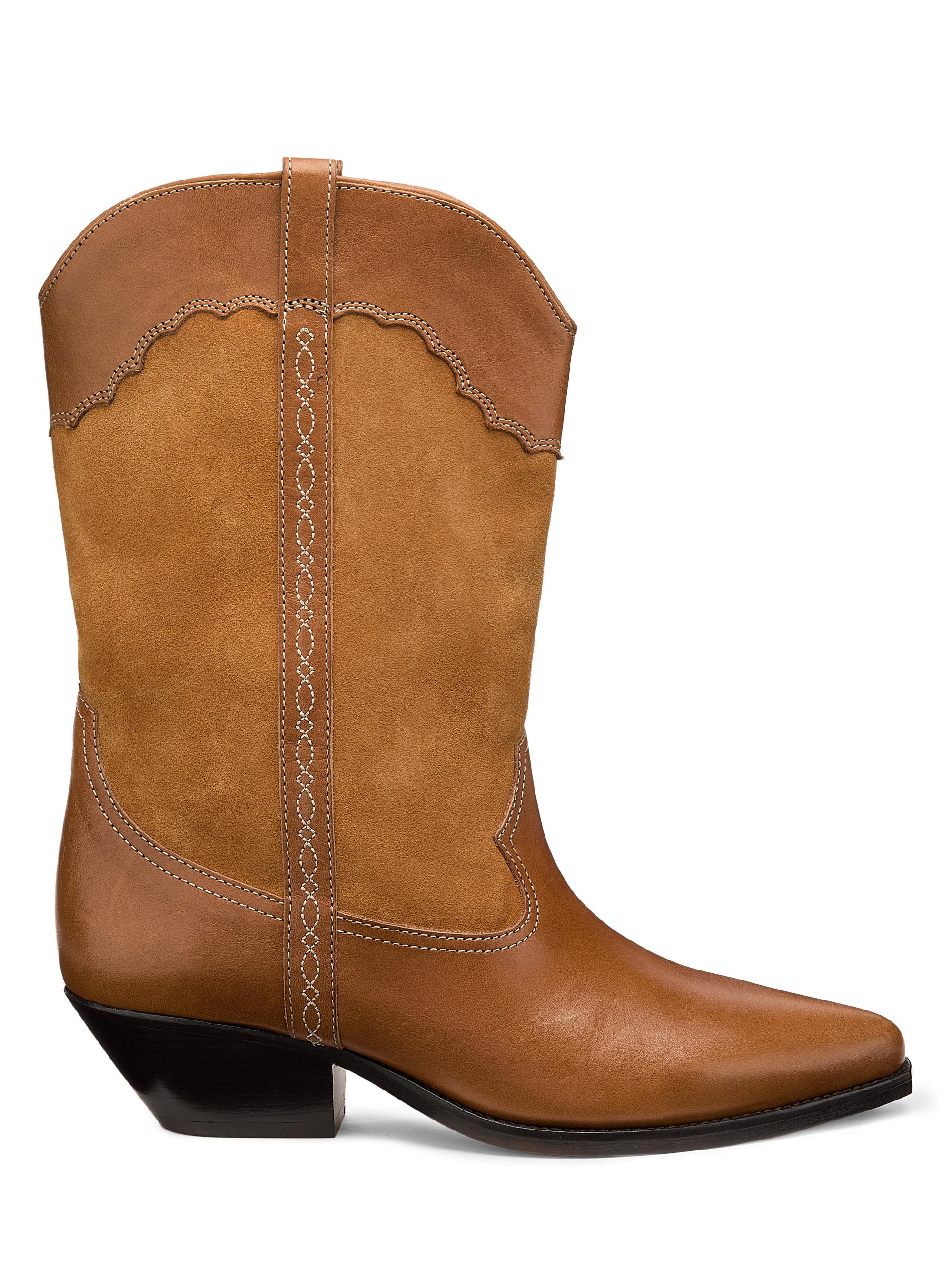 Isabel Marant Denvee 40MM Suede Tall Western Boots | Saks Fifth Avenue