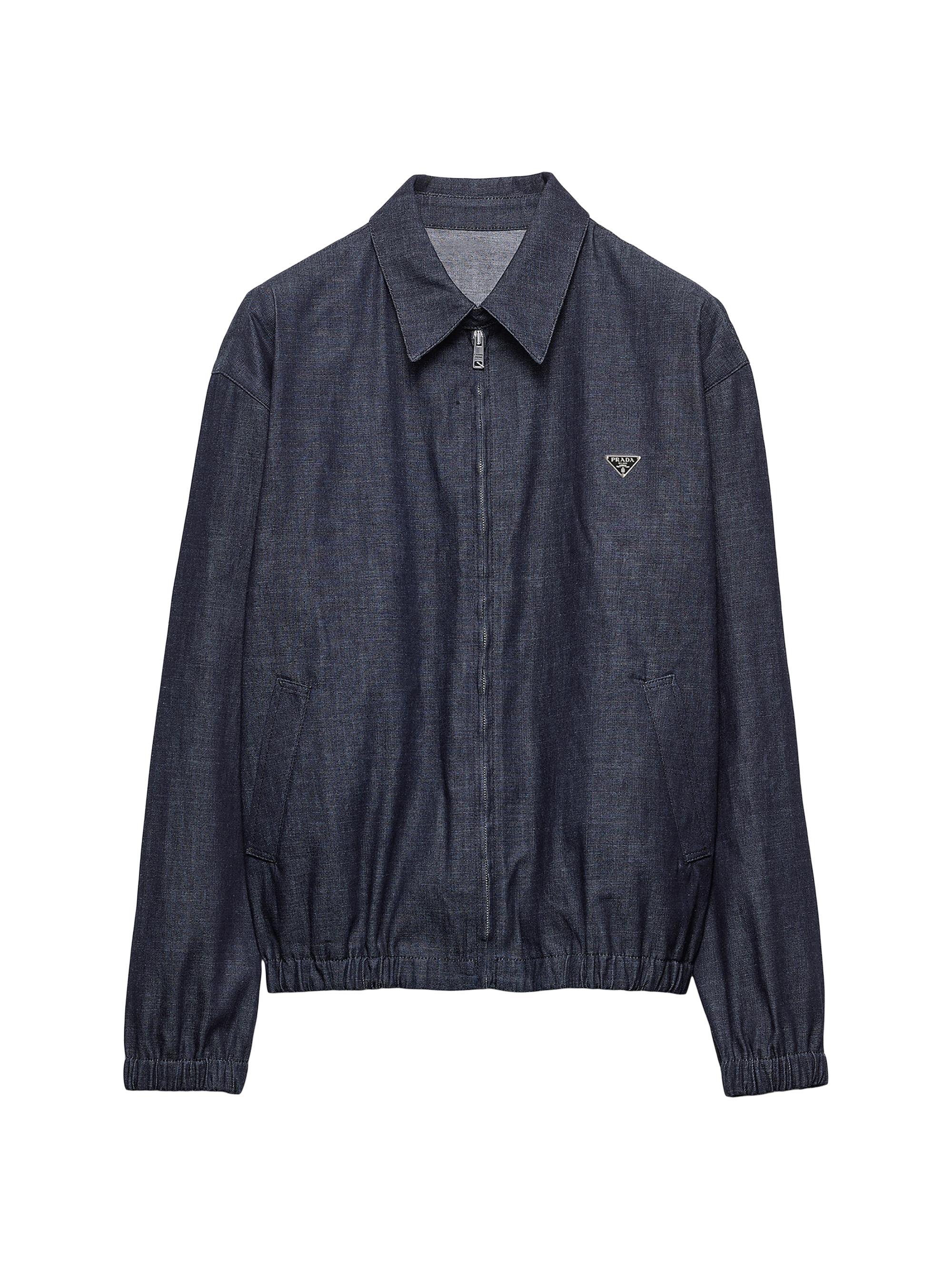 Prada Chevron Denim Blouson Jacket | Saks Fifth Avenue
