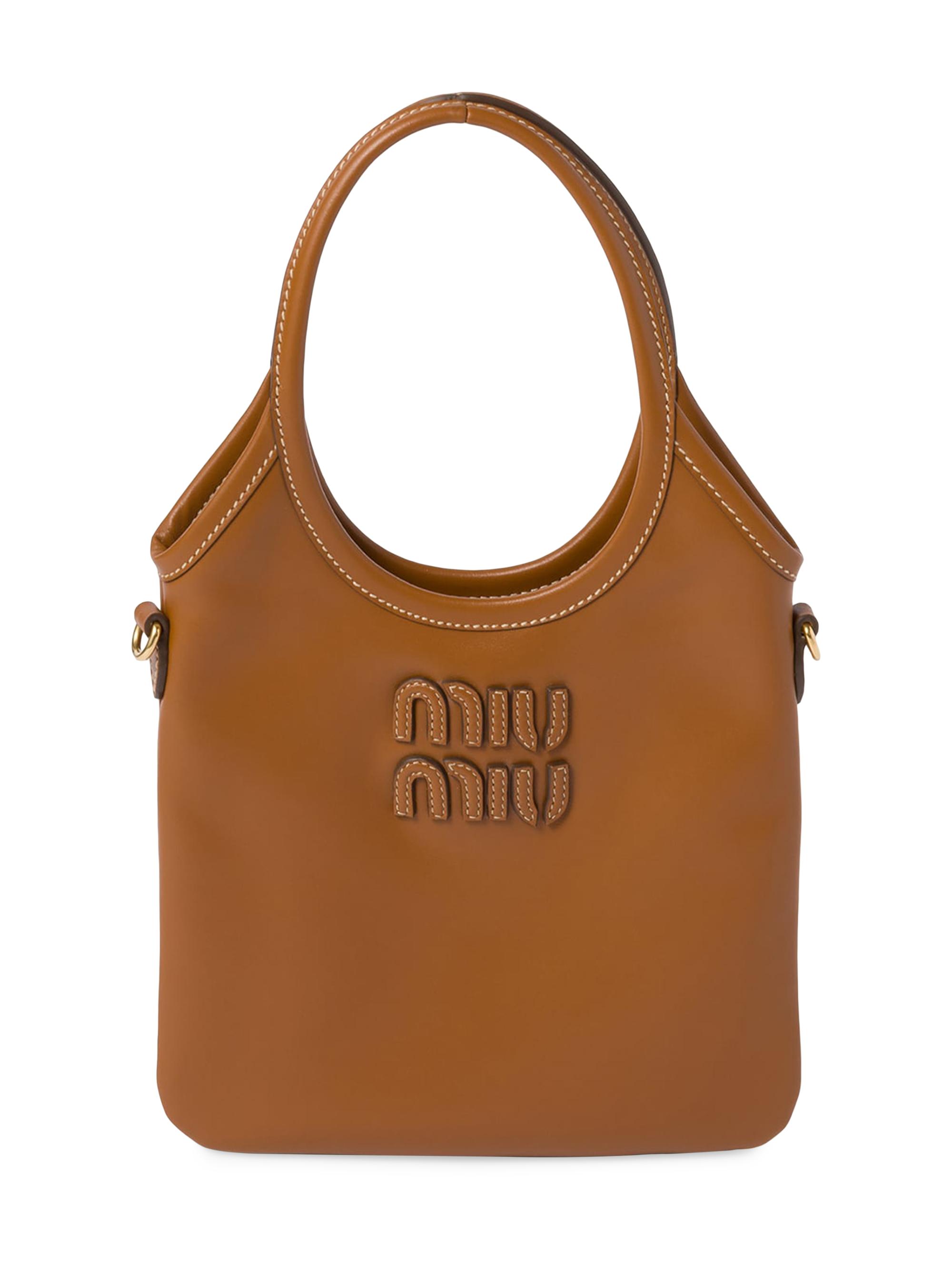 Miu Miu Woven Fabric Top Handle Bag | Saks Fifth Avenue