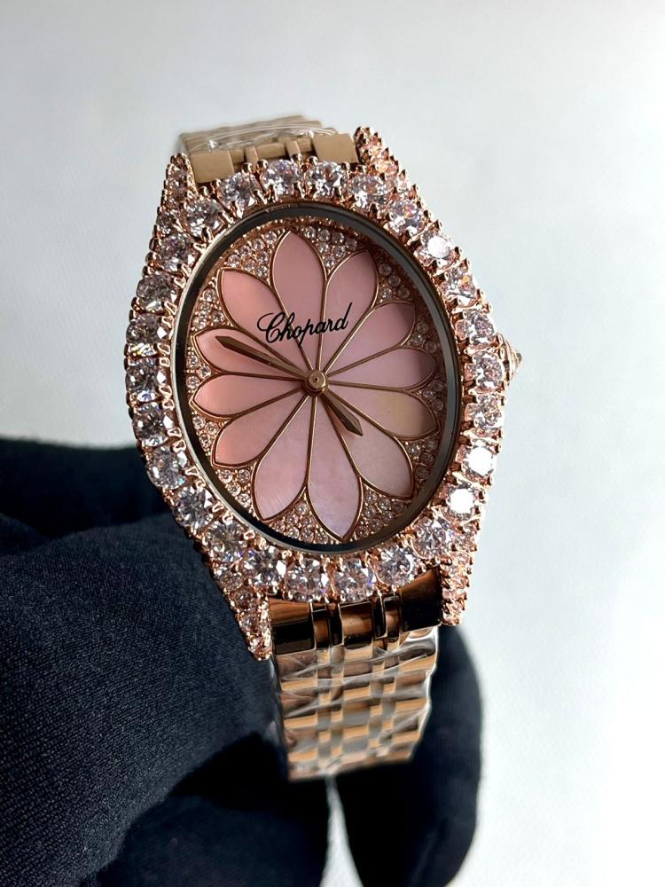Chopard L'Heure du Diamant Women's Water Resistant Rose Gold Watch