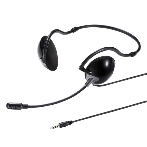 MM-HS403BK【4極対応ヘッドセット】4極対応のタブレットやパソコンで