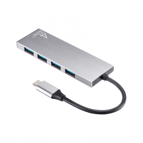 USB-10TCP38SV【USB 10Gbps Type-C ハブ（4ポート）】薄型アルミタイプ