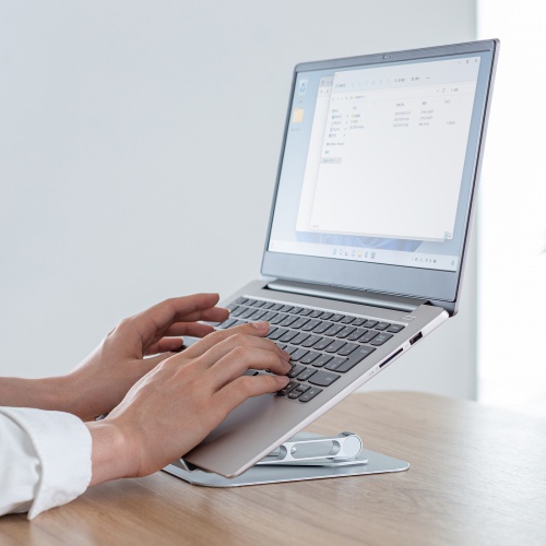 PDA-STN89S【ノートパソコン用スタンド（回転機能付き、角度・高さ調整