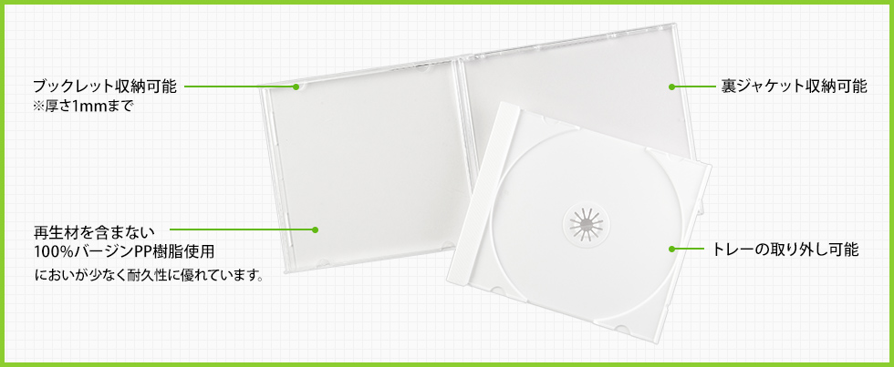 FCD-PN30WN【Blu-ray・DVD・CDケース（30枚セット・ホワイト