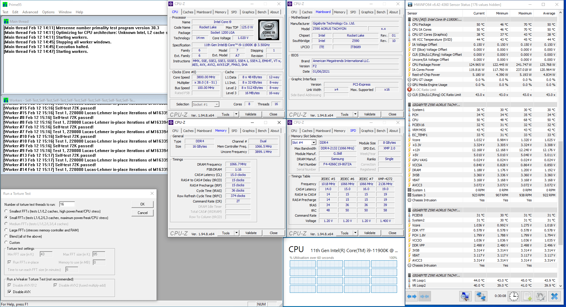 SkatterBencher #21: Intel Core i9-11900K Overclocked to 5500 MHz