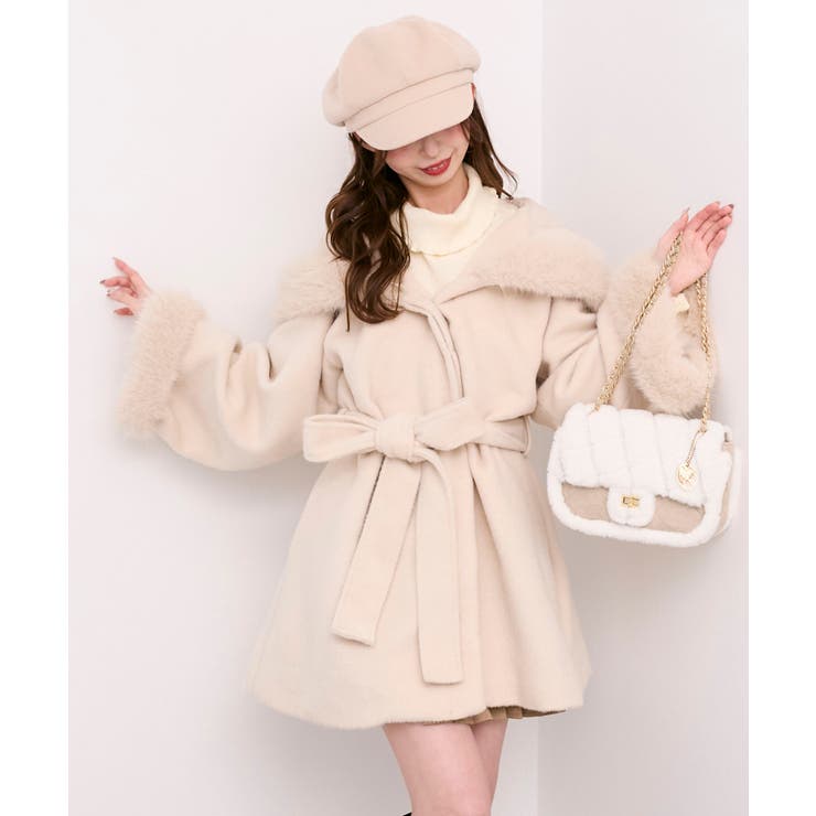 フード付マルチwayフェイクファーコート[品番：CTYW0004956]｜MAJESTIC