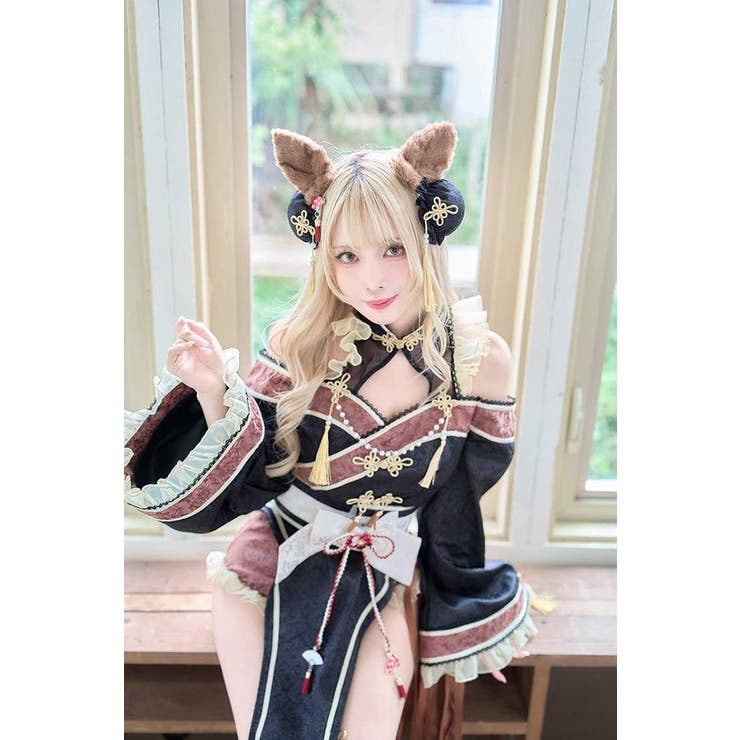 ブラックチャイナテールホースドレス《オリジナルコスプレ10点セット