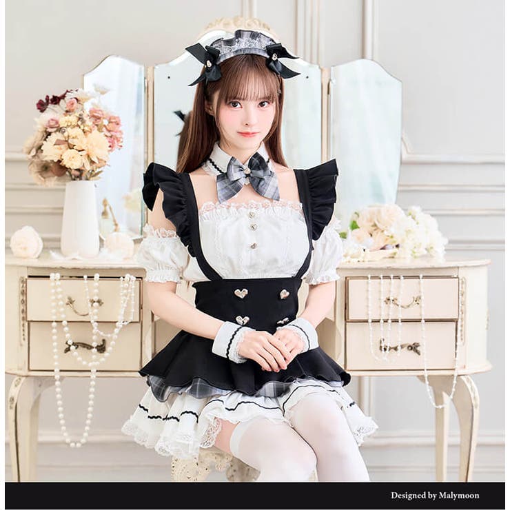 藤咲凪着用】ロイヤルブラックヒロインメイド《オリジナルコスプレ10点