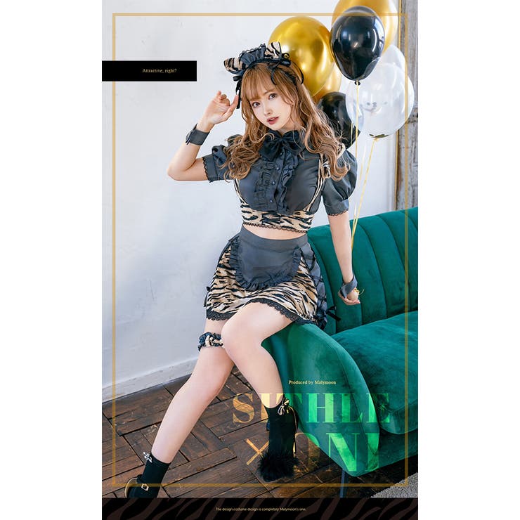 鬼メイドコスチューム《ハロウィンコスプレ9点セット》【Malymoon