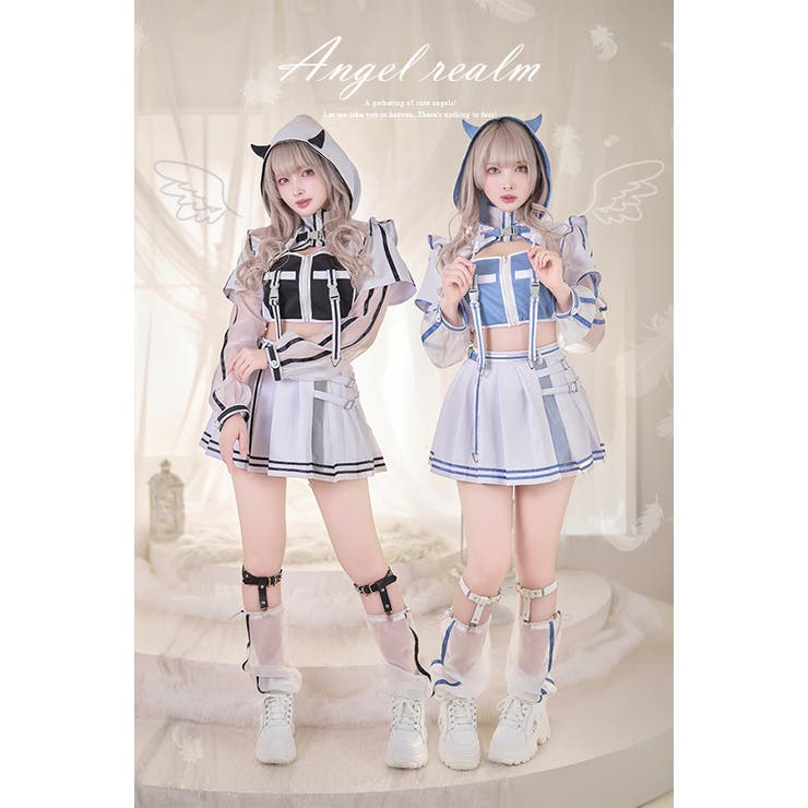 天使界隈 ゲーミングデビルガール《ハロウィンコスプレ6点セット