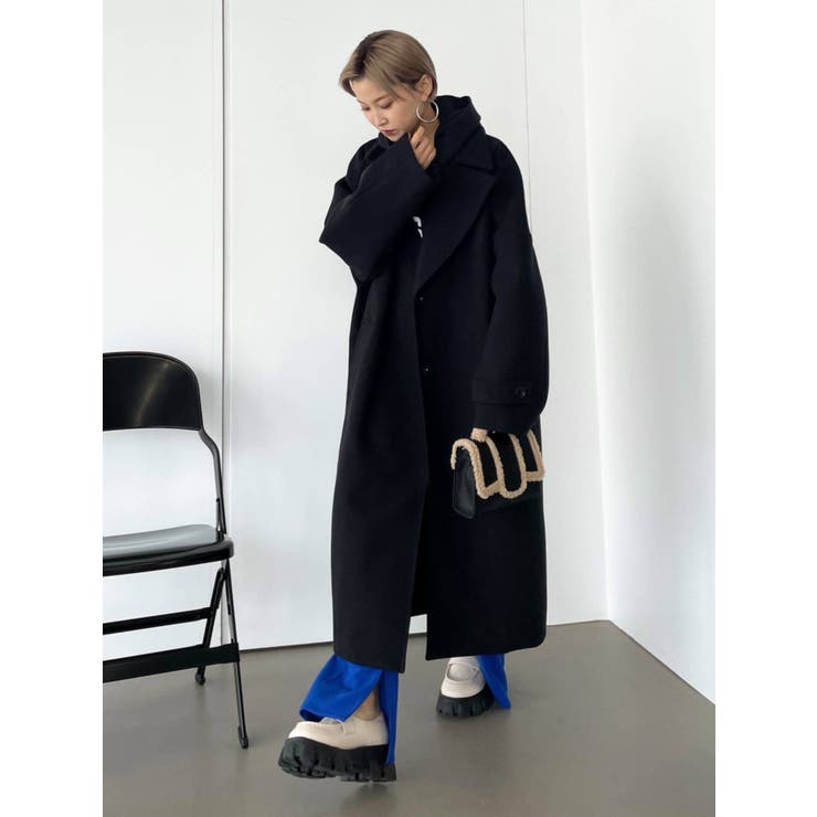 ワイドカラーロングコート[品番：MKSW0046990]｜EMODA（エモダ）の