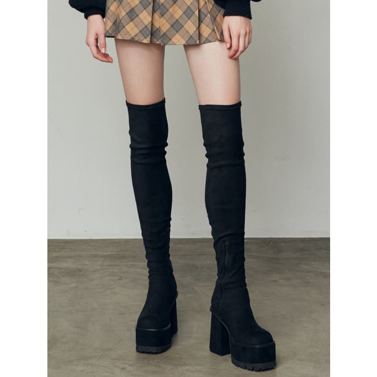 スクエアフィットロングブーツ[品番：MKSW0059449]｜EMODA（エモダ）の