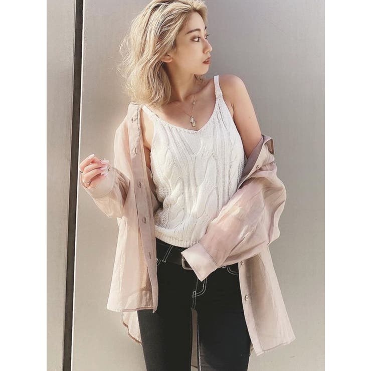 ケーブルブリーチニットキャミ[品番：MKSW0037428]｜GYDA（ジェイダ