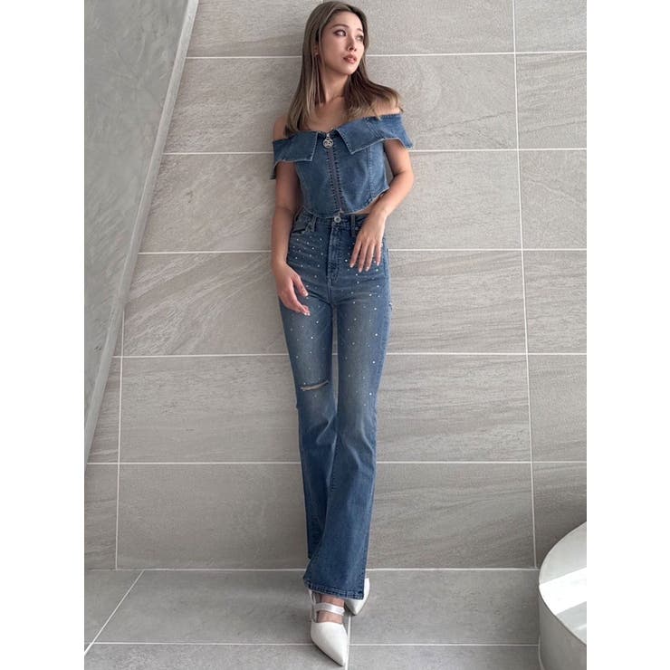 せいせいコラボ】GSストーンスライダーオフショルトップス[品番