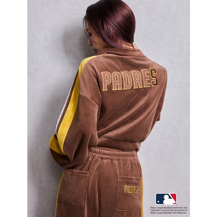 GYDA［MLB］2ラインハーフZIPショートトップス[品番：MKSW0068229