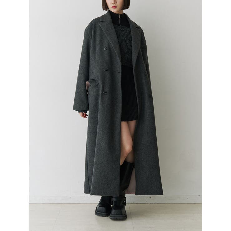 ダブルブレストロングコート[品番：MKSW0060031]｜jouetie（ジュエティ