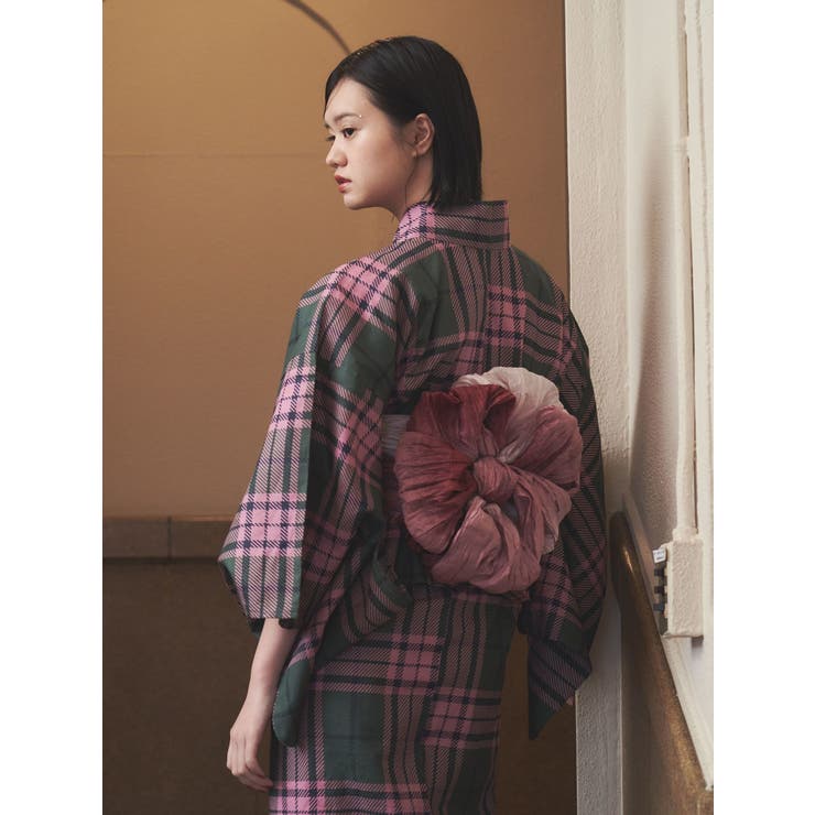 jouetieオリジナル】タータンチェックセパレート浴衣セット[品番